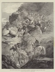 The Advance towards Dongola, on the Road to Akasheh, Cavalry Escort Crossing the Sonki Defile